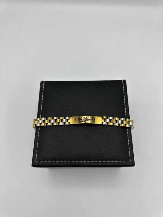 ingraved name braclete